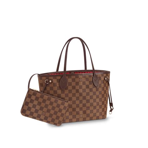 louis vuitton damier ebene canvas neverfull pm n41359|louis vuitton damier ebene wristlet.